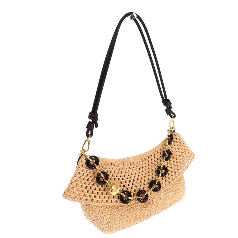 ロエベ LOEWE オラバッグ AP22P22X05 2WAYバッグ ラフィア ベージュ ゴールド金具 レディース【中古】【Aランク】