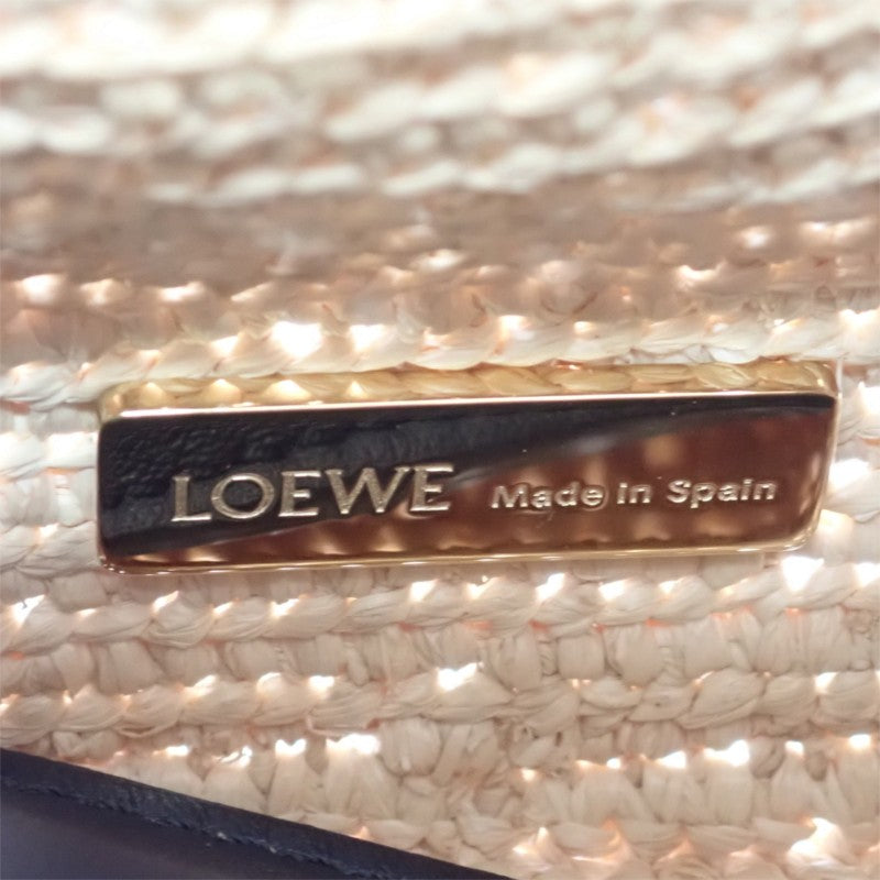 ロエベ LOEWE オラバッグ AP22P22X05 2WAYバッグ ラフィア ベージュ ゴールド金具 レディース【中古】【Aランク】