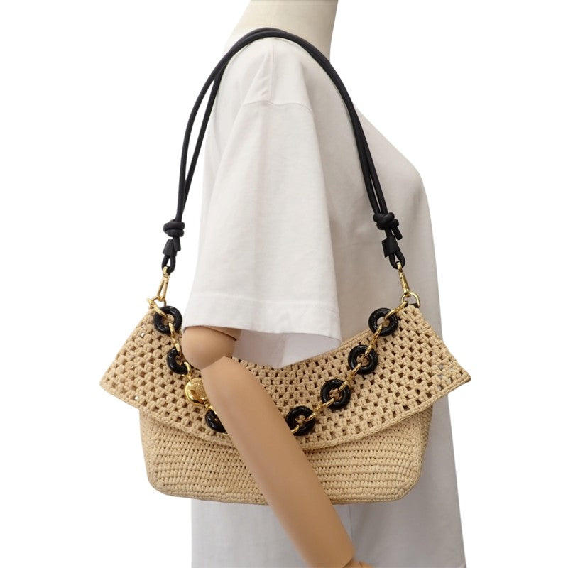 ロエベ LOEWE オラバッグ AP22P22X05 2WAYバッグ ラフィア ベージュ ゴールド金具 レディース【中古】【Aランク】