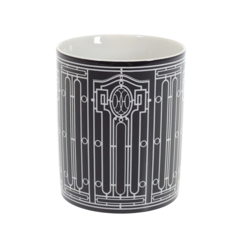 エルメス HERMES アッシュデコ ペアカップ 2客セット 食器 洋食器 マグカップ ポーセリン ブラック【中古】【Sランク】