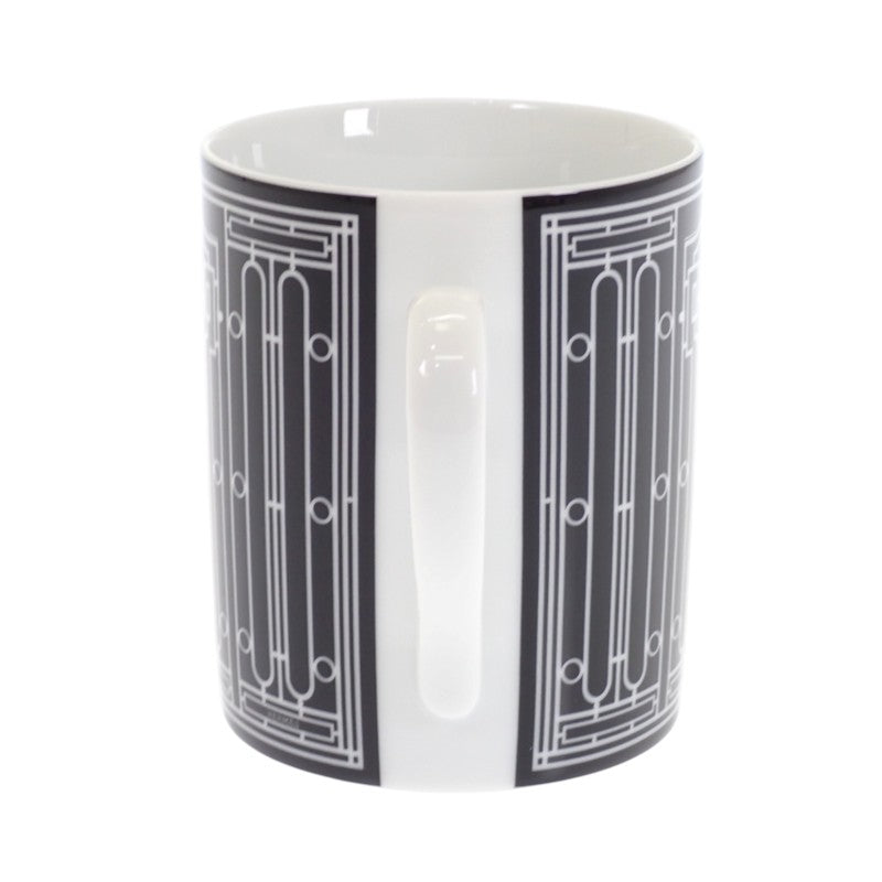 エルメス HERMES アッシュデコ ペアカップ 2客セット 食器 洋食器 マグカップ ポーセリン ブラック【中古】【Sランク】