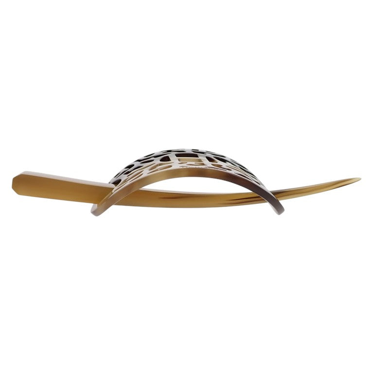 エルメス HERMES ロカイユ ヘアアクセサリー ブラウン レディース【中古】【ABランク】