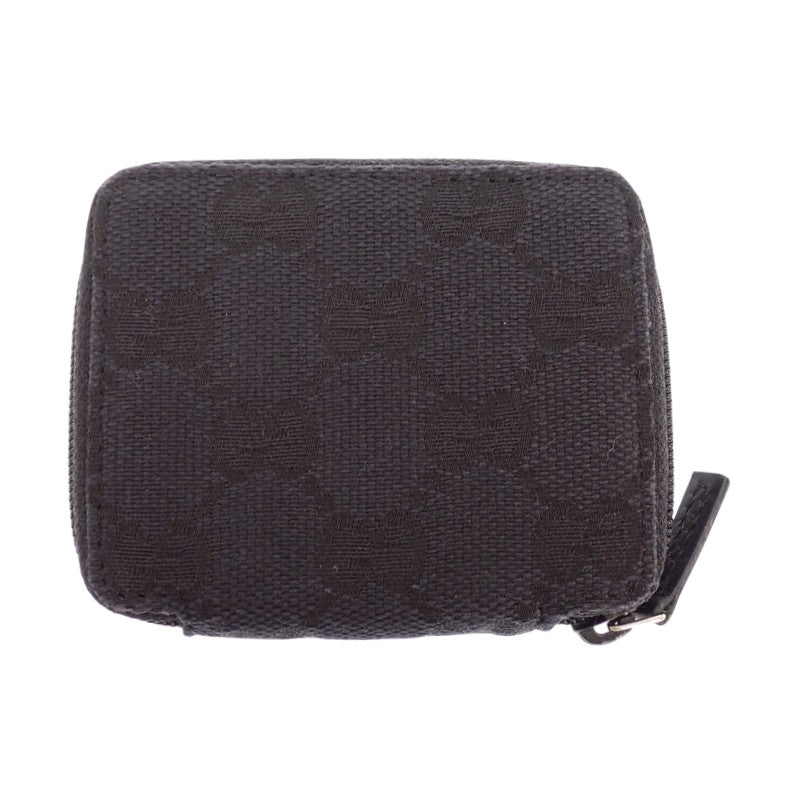 グッチ GUCCI ラウンドファスナー 030･0416･1578 コインケース GGキャンバス ブラック ブラック金具 メンズ レディース ユニセックス【中古】【ABランク】