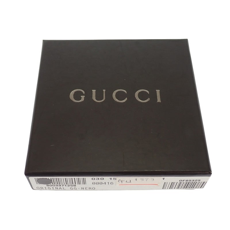 グッチ GUCCI ラウンドファスナー 030･0416･1578 コインケース GGキャンバス ブラック ブラック金具 メンズ レディース ユニセックス【中古】【ABランク】