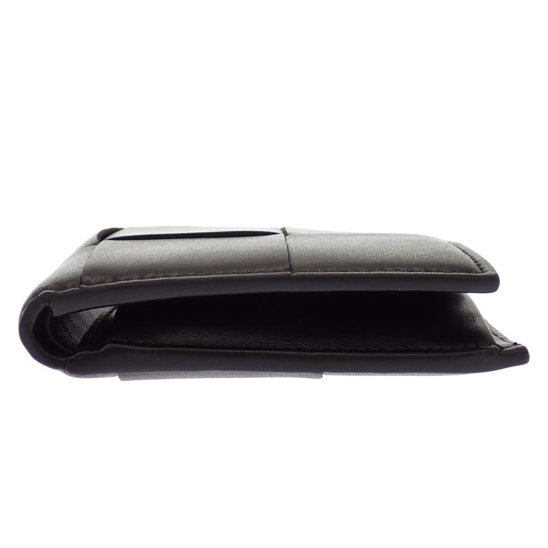 ボッテガヴェネタ BOTTEGA VENETA カセット コインパース付き二つ折りウォレット 749455VBWD23009 二つ折り財布 カーフ ブラック メンズ レディース【中古】【ABランク】