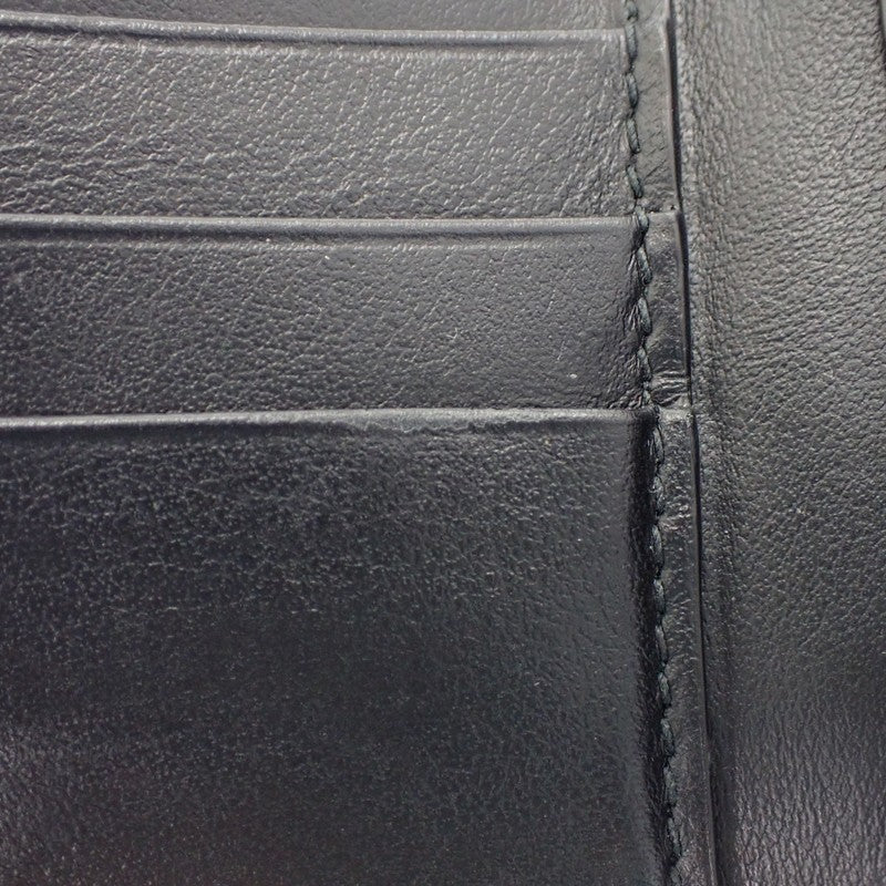ボッテガヴェネタ BOTTEGA VENETA カセット コインパース付き二つ折りウォレット 749455VBWD23009 二つ折り財布 カーフ ブラック メンズ レディース【中古】【ABランク】