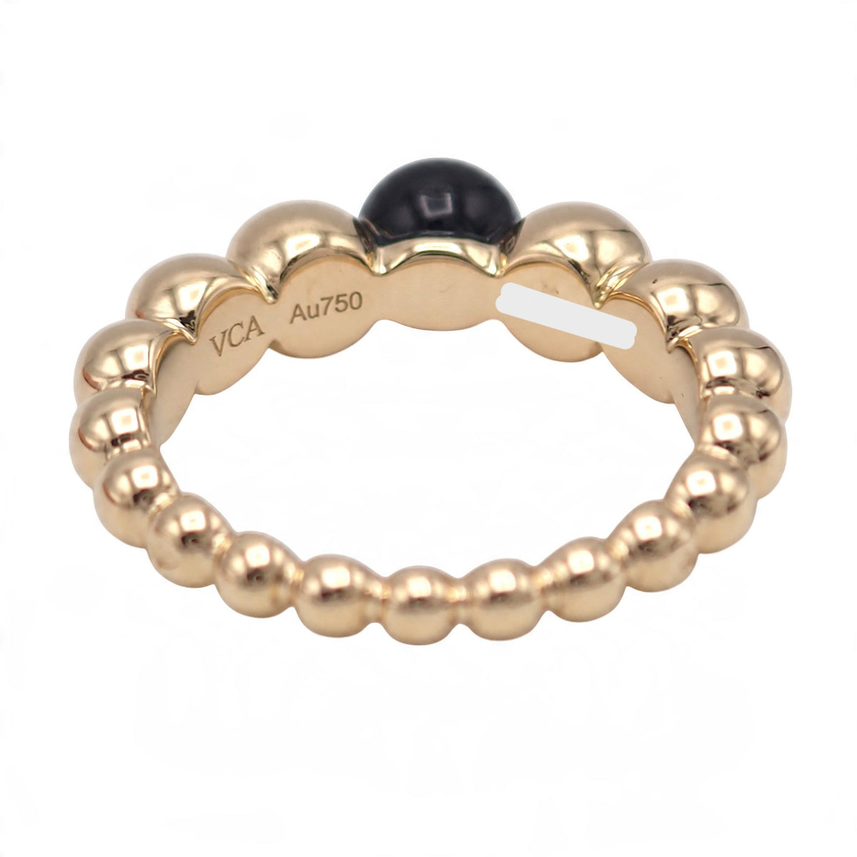 ヴァンクリーフ＆アーペル Van Cleef & Arpels ペルレ クルール 10号 VCARO5M150 リング K18イエローゴールド オニキス レディース【中古】【Aランク】