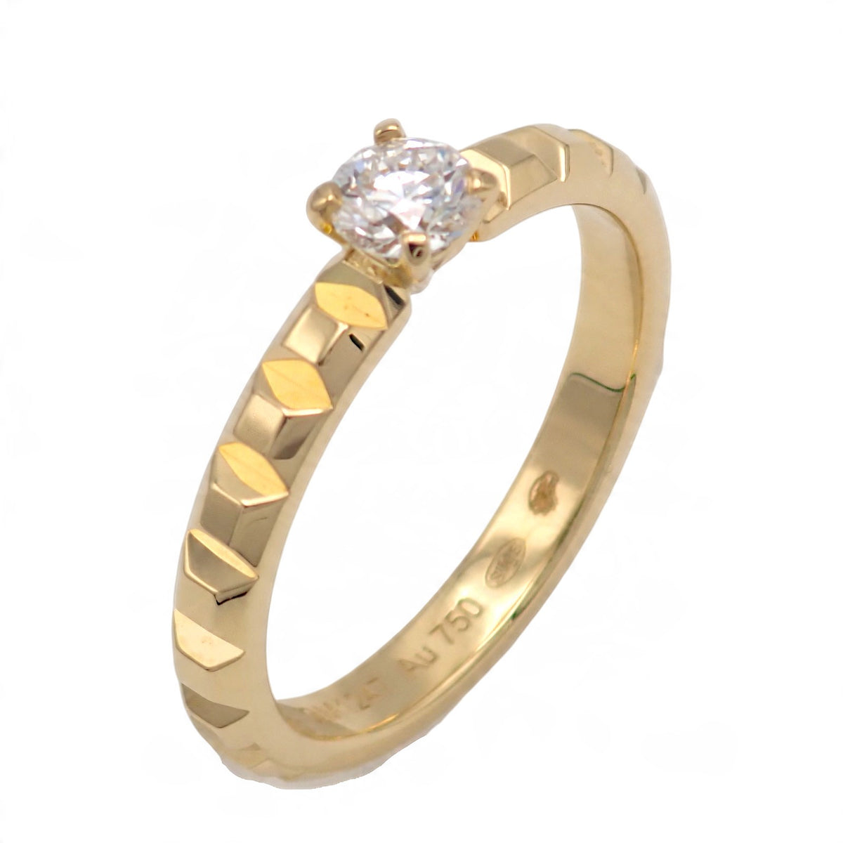 ブシュロン Boucheron キャトルクルドパリ 13号 JSL00032 リング K18イエローゴールド ゴールド ダイヤモンド #53 レディース【中古】【Aランク】