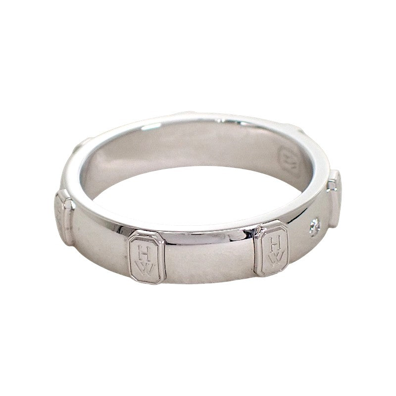 ハリーウィンストン HARRY WINSTON HWロゴ バンド 16号 WBDWRDBZHWL リング K18ホワイトゴールド ダイヤモンド #56 メンズ レディース【中古】【Aランク】