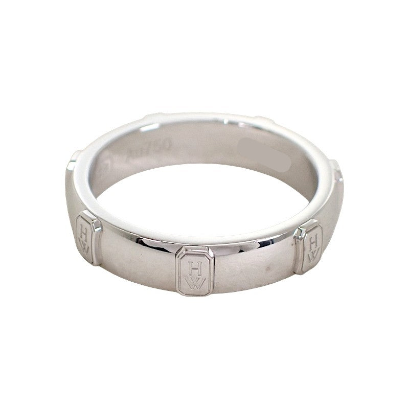ハリーウィンストン HARRY WINSTON HWロゴ バンド 16号 WBDWRDBZHWL リング K18ホワイトゴールド ダイヤモンド #56 メンズ レディース【中古】【Aランク】
