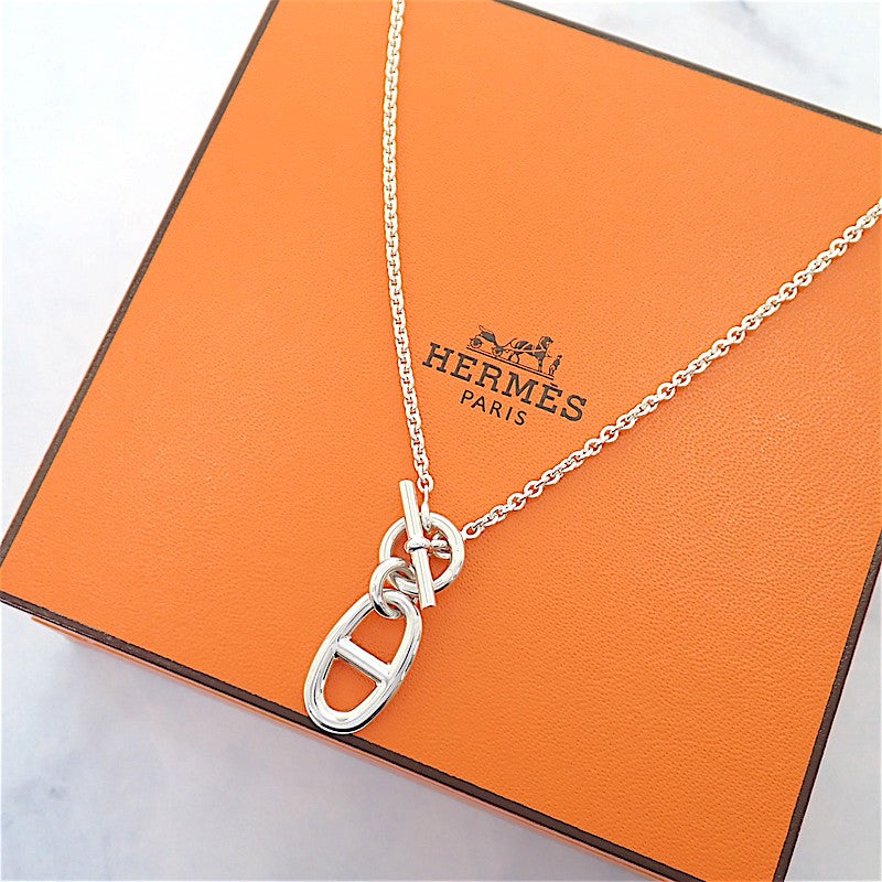 エルメス HERMES アミュレット シェーヌダンクル ヴィンテージ ネックレス シルバー925 銀 レディース ユニセックス【中古】【ABランク】