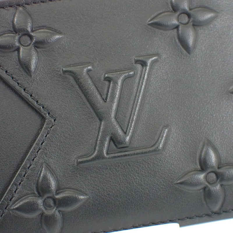 ルイヴィトン LOUIS VUITTON コインカードホルダー M80827 カードケース カーフ ブラック オレンジ ブラック金具 メンズ【中古】【Aランク】