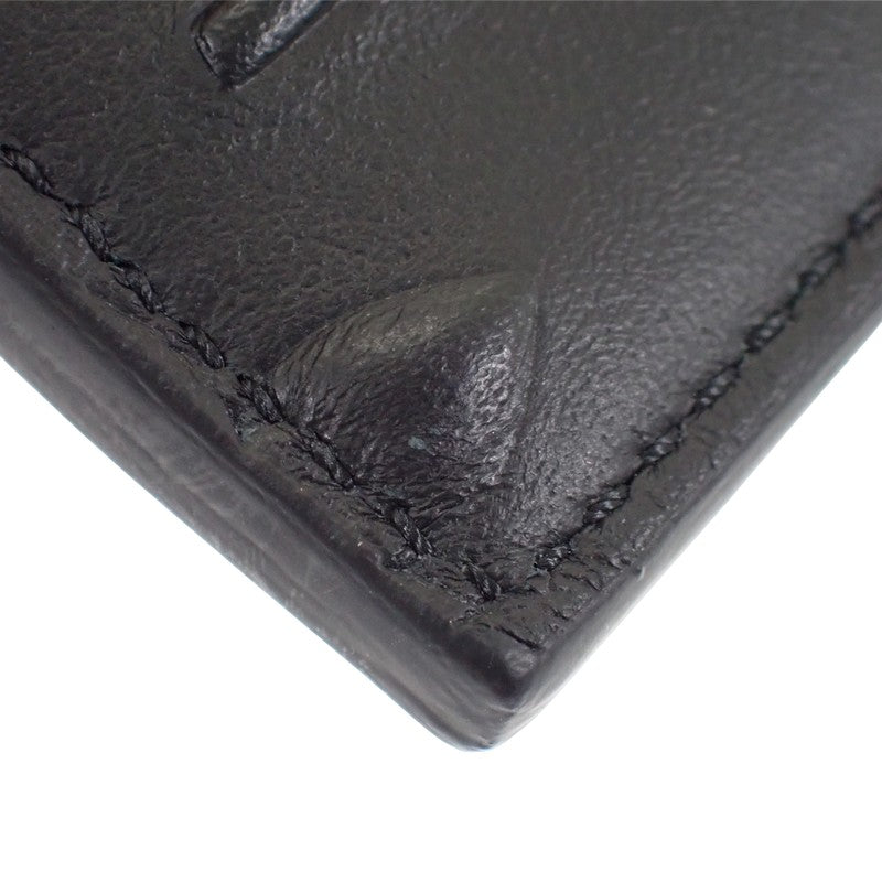 ルイヴィトン LOUIS VUITTON コインカードホルダー M80827 カードケース カーフ ブラック オレンジ ブラック金具 メンズ【中古】【Aランク】