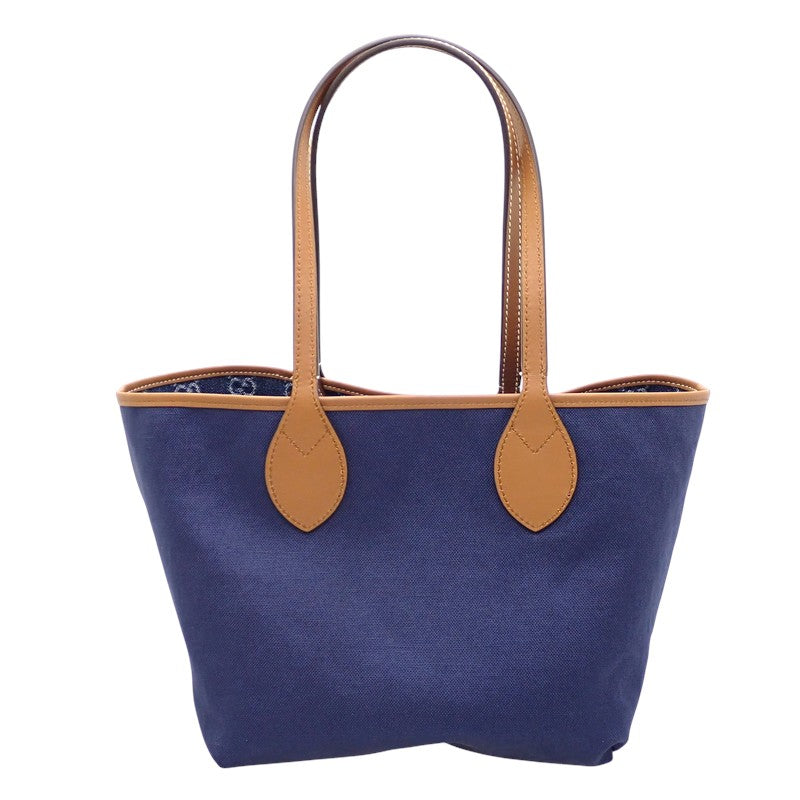 グッチ GUCCI トーティッシマ スモール 820496 トートバッグ デニム ブルー レディース【中古】【Aランク】
