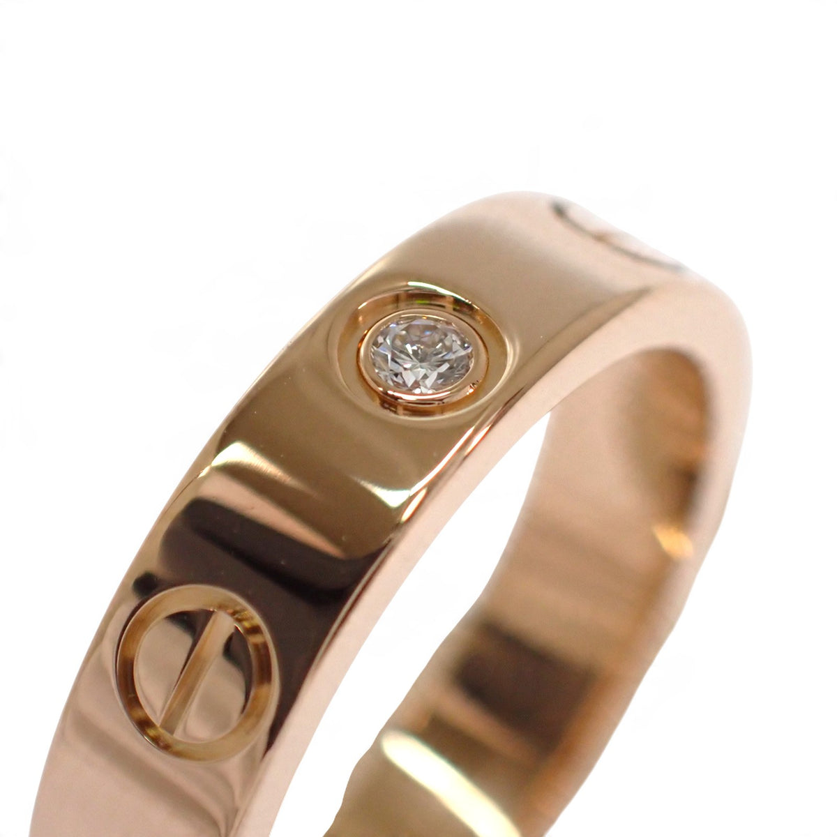 カルティエ CARTIER ミニラブリング 7号 B4050747 リング K18ピンクゴールド ダイヤモンド レディース【中古】【Aランク】