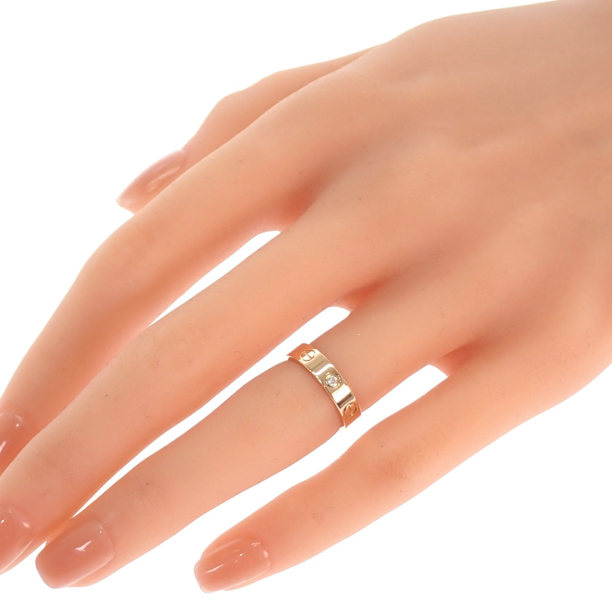 カルティエ CARTIER ミニラブリング 7号 B4050747 リング K18ピンクゴールド ダイヤモンド レディース【中古】【Aランク】