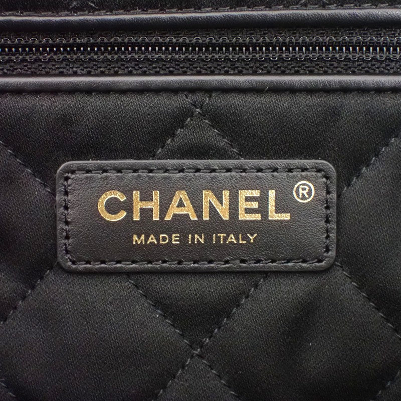 シャネル CHANEL シャネル22 スモール ポーチ付き AS3260 ハンドバッグ カーフ ブラック ゴールド金具 レディース【中古】【Aランク】