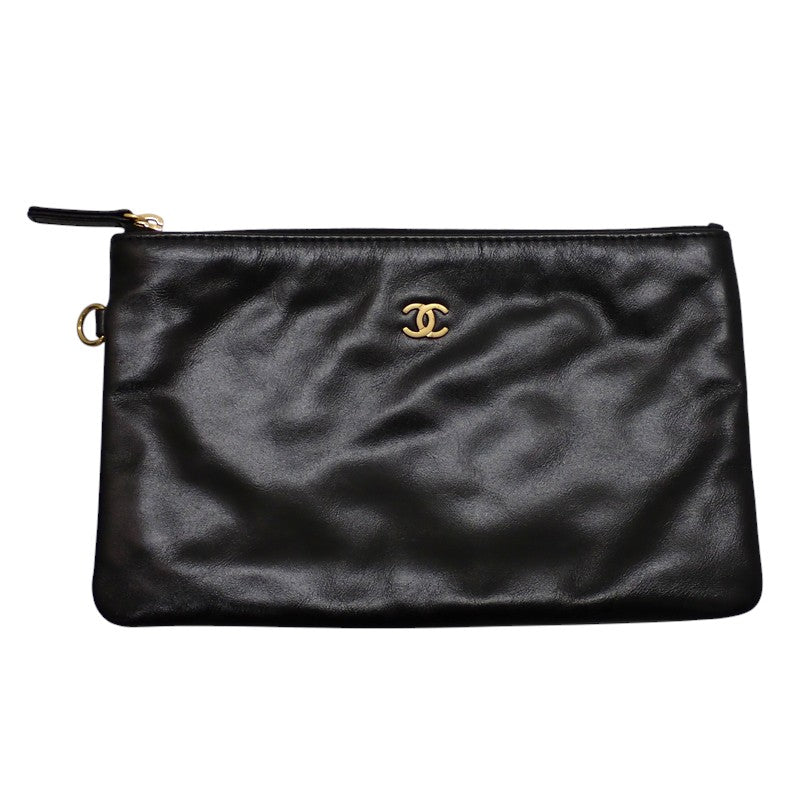シャネル CHANEL シャネル22 スモール ポーチ付き AS3260 ハンドバッグ カーフ ブラック ゴールド金具 レディース【中古】【Aランク】