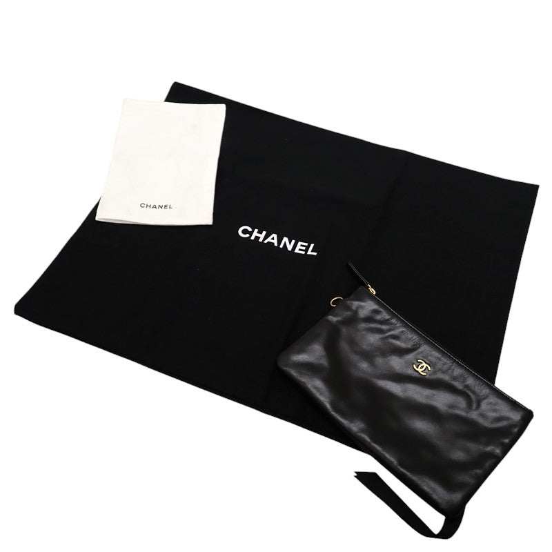 シャネル CHANEL シャネル22 スモール ポーチ付き AS3260 ハンドバッグ カーフ ブラック ゴールド金具 レディース【中古】【Aランク】