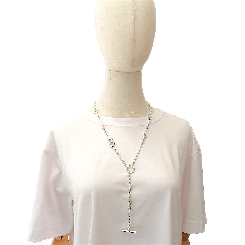 エルメス HERMES シェーヌダンクル ファランドール 80 H104570B 00 ネックレス シルバー925 レディース メンズ【中古】【Aランク】