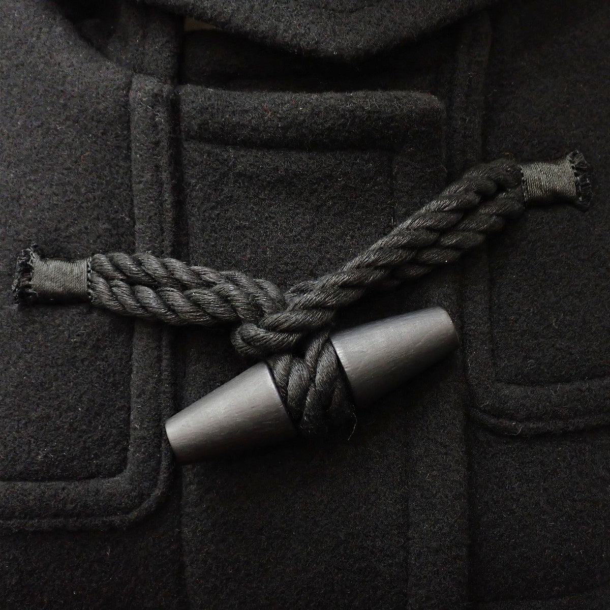バーバリー BURBERRY エグザジェレイティッドチェック ロング丈 50 8034517 ダッフルコート ウール ブラック メンズ【中古】【Aランク】