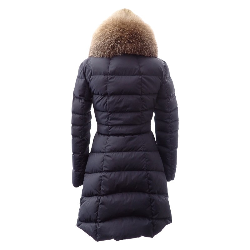 モンクレール MONCLER HIRONDELLE ハーフコート E20934934520 54155 ダウンジャケット ナイロン ネイビー レディース【中古】【Aランク】