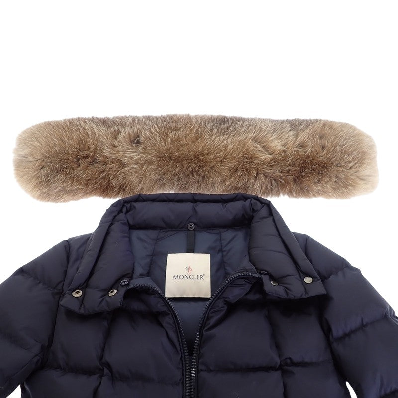 モンクレール MONCLER HIRONDELLE ハーフコート E20934934520 54155 ダウンジャケット ナイロン ネイビー レディース【中古】【Aランク】