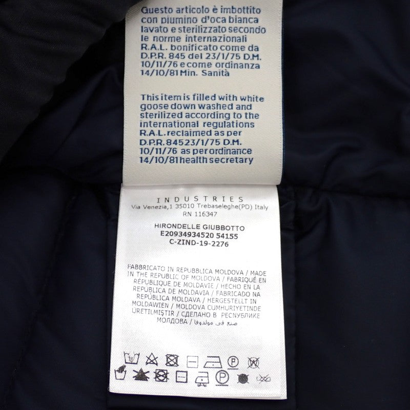 モンクレール MONCLER HIRONDELLE ハーフコート E20934934520 54155 ダウンジャケット ナイロン ネイビー レディース【中古】【Aランク】
