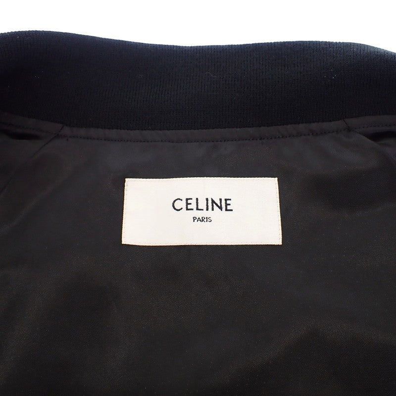 セリーヌ CELINE テディジャケット 50 2W751495M ブルゾン ナイロン ブラック メンズ【中古】【Aランク】