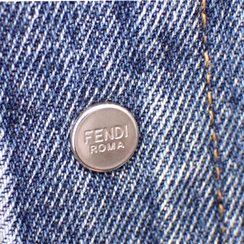 フェンディ FENDI マルチポケットデニム 46 FW1315_AS02 半袖シャツ コットン ブルー メンズ【中古】【Aランク】