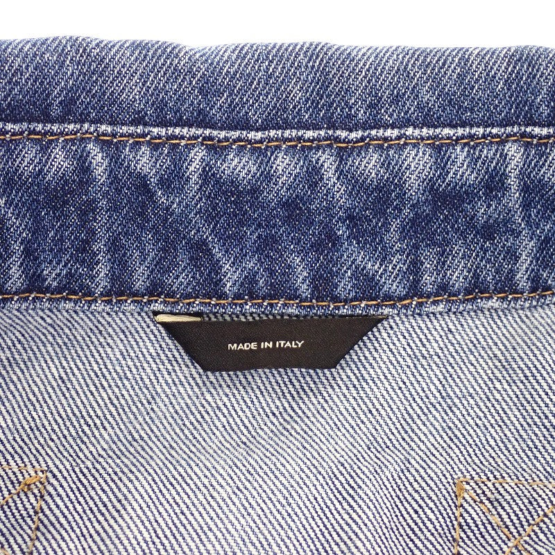 フェンディ FENDI マルチポケットデニム 46 FW1315_AS02 半袖シャツ コットン ブルー メンズ【中古】【Aランク】