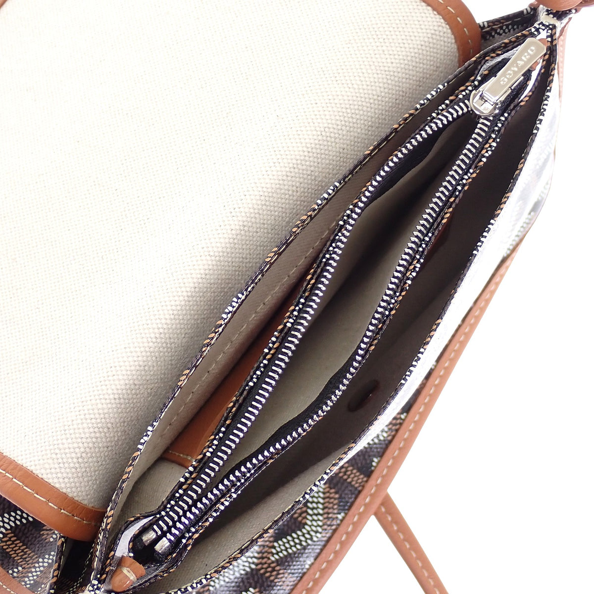 ゴヤール GOYARD プリュメポーチウォレット PLUMETPMLTY01CL03P その他小物 レザー PVC ブラウン ブラック レディース【中古】【Aランク】