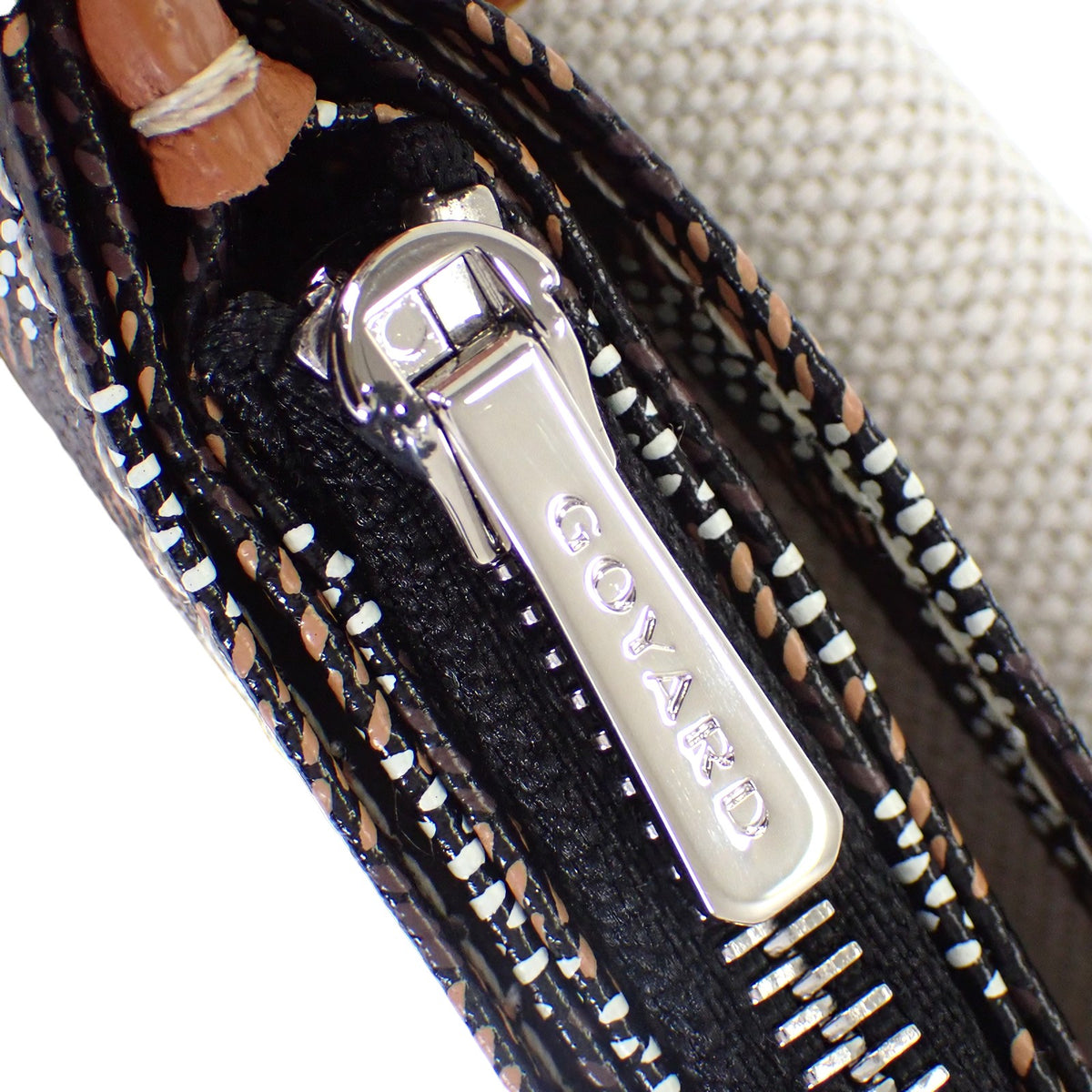 ゴヤール GOYARD プリュメポーチウォレット PLUMETPMLTY01CL03P その他小物 レザー PVC ブラウン ブラック レディース【中古】【Aランク】