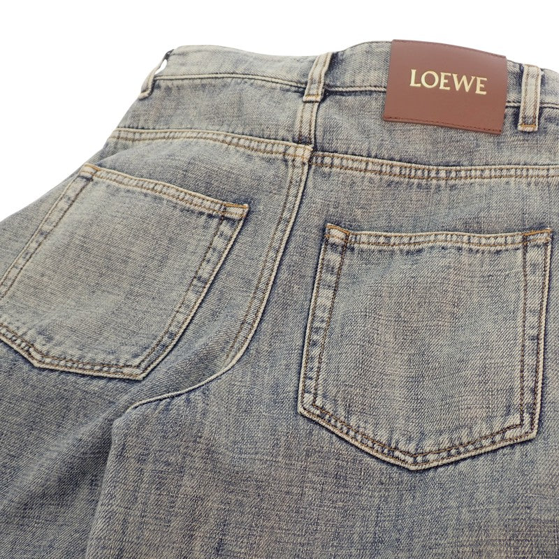 ロエベ LOEWE ベルテッドジーンズ ボトムス 32 S359Y11XE2 デニムパンツ ポリエステル デニム ブルー レディース メンズ【中古】【Aランク】