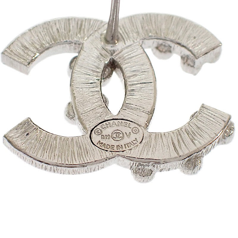 シャネル CHANEL ココマーク ピアス メタル クリスタル シルバー金具 レディース【中古】【Aランク】