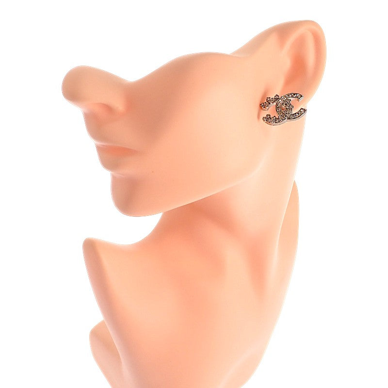 シャネル CHANEL ココマーク ピアス メタル クリスタル シルバー金具 レディース【中古】【Aランク】
