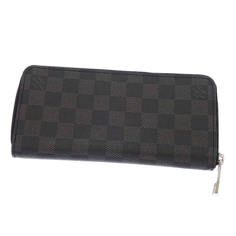 ルイヴィトン LOUIS VUITTON ジッピーウォレット ヴェルティカル N63095 ダミエグラフィット 長財布 ブラック メンズ【中古】【ABランク】