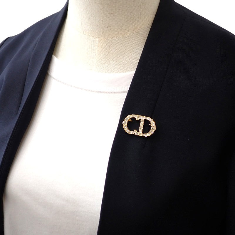 ディオール Dior clair D Lune クレール ディー リュヌ V0362CDLCY_D301 ブローチ メタル クリスタル ゴールド レディース【中古】【ABランク】