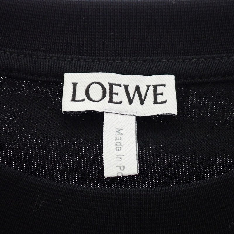ロエベ LOEWE アナグラム エンブロイダリー Tシャツ S H6299000CR 半袖Ｔシャツ コットン ブラック メンズ ユニセックス【中古】【Aランク】