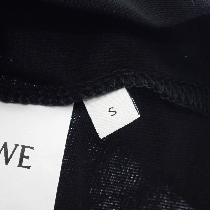 ロエベ LOEWE アナグラム エンブロイダリー Tシャツ S H6299000CR 半袖Ｔシャツ コットン ブラック メンズ ユニセックス【中古】【Aランク】