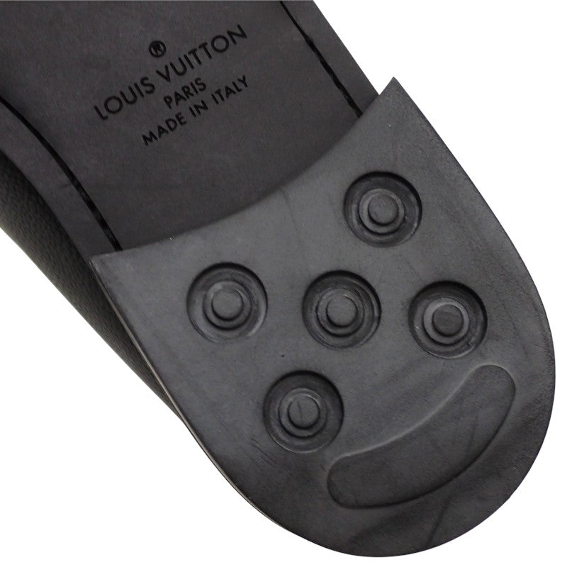 ルイヴィトン LOUIS VUITTON メジャーライン ローファー カーフ ブラック シルバー金具 メンズ【中古】【ABランク】