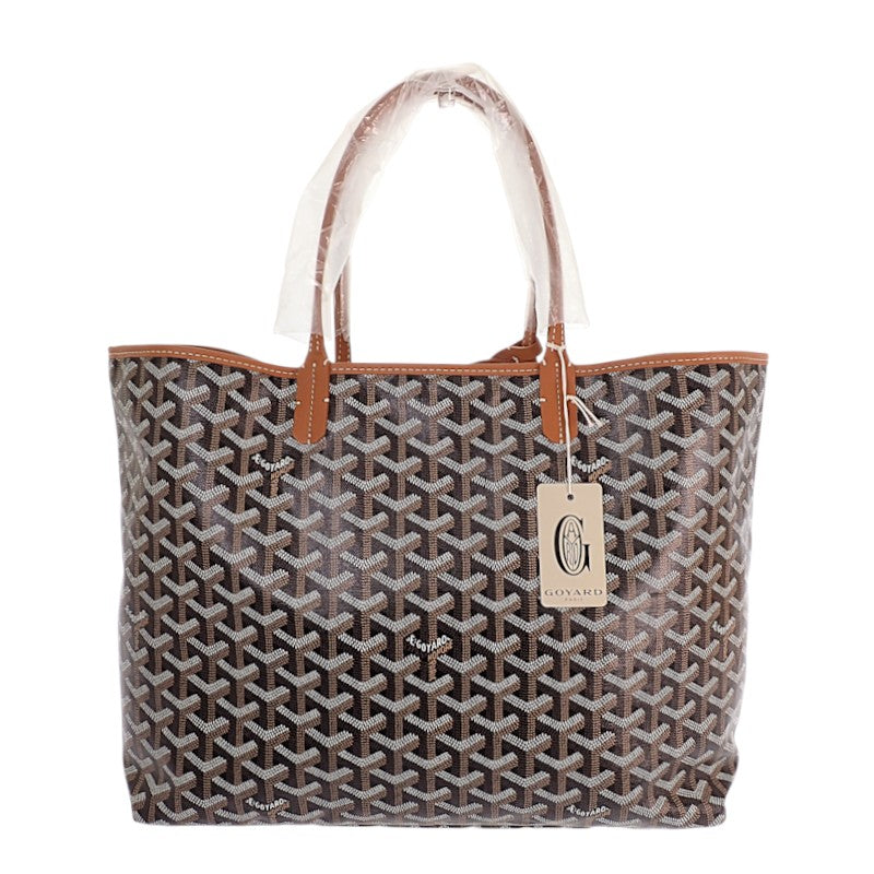 ゴヤール GOYARD サンルイPM STLOUIPMLTY01CL03P トートバッグ カーフ ゴヤールディンキャンバス ナチュラル ブラック メンズ レディース【中古】【SAランク】