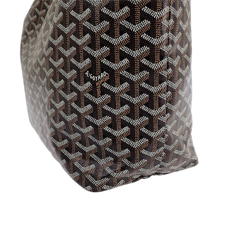 ゴヤール GOYARD サンルイPM STLOUIPMLTY01CL03P トートバッグ カーフ ゴヤールディンキャンバス ナチュラル ブラック メンズ レディース【中古】【SAランク】