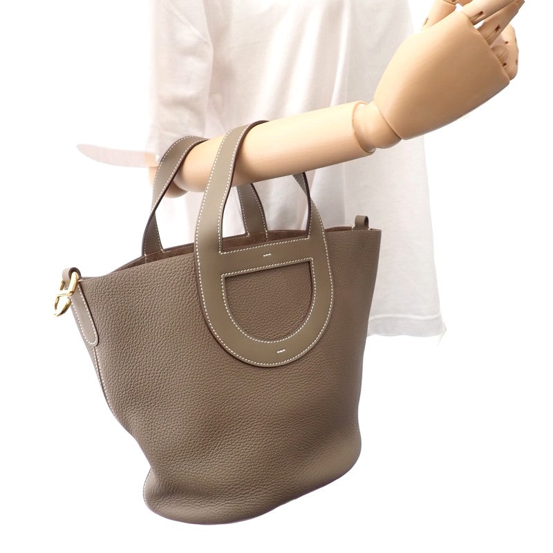 エルメス HERMES インザループ 23 ハンドバッグ トリヨンクレマンス ヴォースイフト エトゥープ レディース【中古】【ABランク】