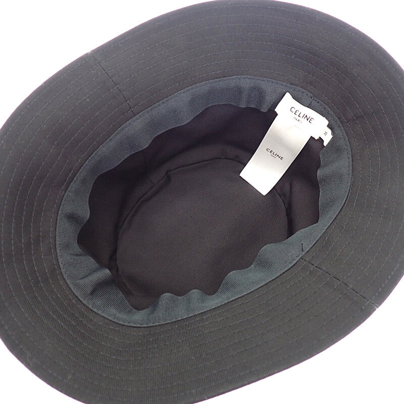 セリーヌ CELINE バケットハット M 2AU5B968P.38UB ハット ギャバジンコットン ブラック メンズ【中古】【Sランク】