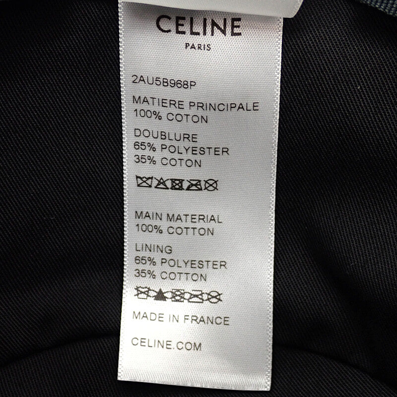 セリーヌ CELINE バケットハット M 2AU5B968P.38UB ハット ギャバジンコットン ブラック メンズ【中古】【Sランク】