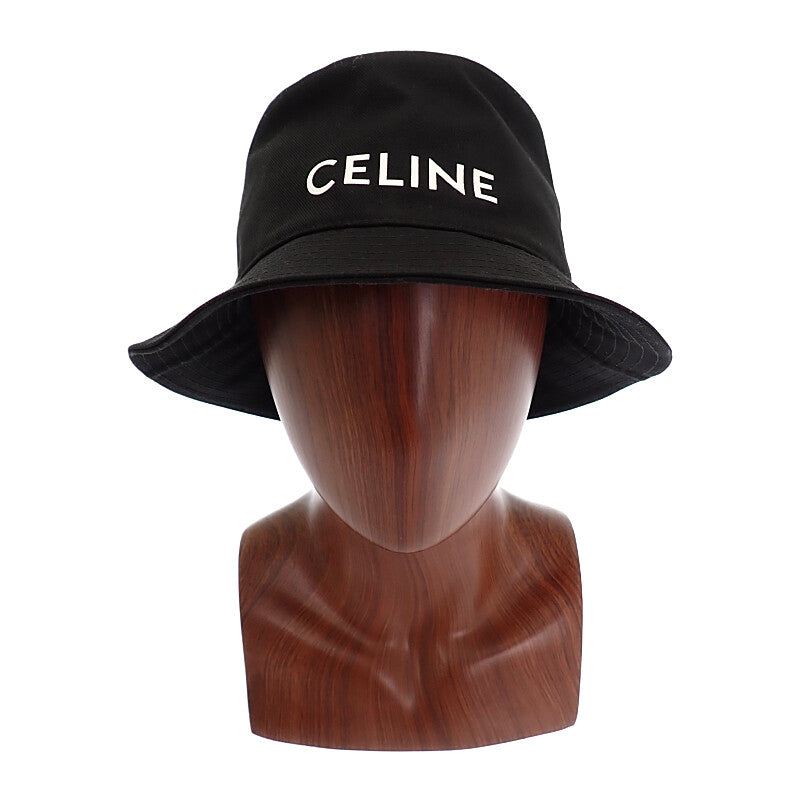 セリーヌ CELINE バケットハット M 2AU5B968P.38UB ハット ギャバジンコットン ブラック メンズ【中古】【Sランク】