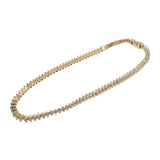 デザインジュエリー テニス ブレスレット K18イエローゴールド ダイヤモンド メンズ レディース【中古】【Aランク】