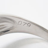 Pt850 デザインリング ダイヤ 0.79ct  ゲージ棒約11.5号