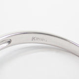 K18WG デザインリング ダイヤ0.30ct ゲージ棒11号